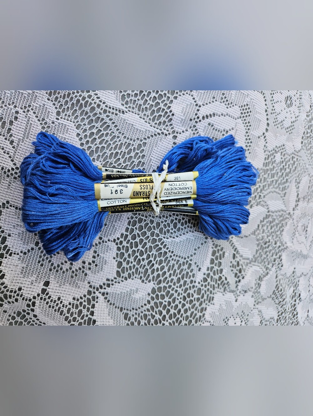 Vintage Embroidery Floss Skeins - Steel Blue 11 Skeins